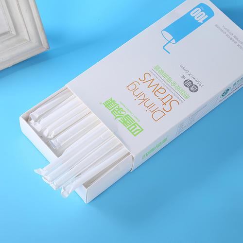 Cheap BPA Free Individually Wrapped Paper Straws Colorful Customized Outer Layer for sale