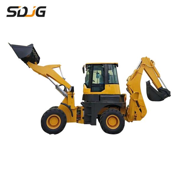 Cheap 2500kg Towable Backhoe Loader Machine With 4 In 1 Bucket for sale