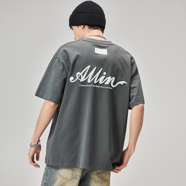 Cheap Custom Puff Print Boxy Thick Collar Soft Sublimation Shirts Heavyweigh for sale