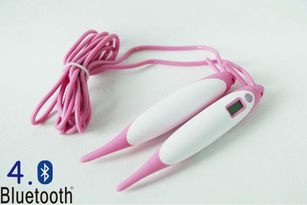 Cheap Bluetooth 4.0 Skip Smart Jump Rope Quantum Health Analyzer With Black And Pink for sale