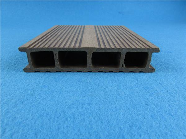 Cheap 2900mm Wood Plastic Composite WPC Decking With Square Hollow ISO SGS for sale