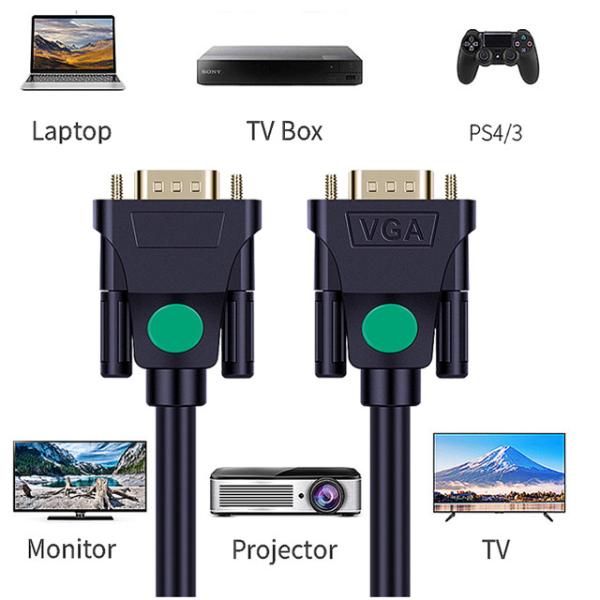 Cheap High Speed Male To Male Vga Cable For PC Computer Monitor Projector for sale