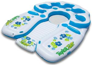 China Adult Giant Relaxation Inflatable Party Island , 7 Person Inflatable Floating Island / Raft on sale