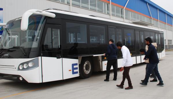 Cheap Airport Passenger Transfer Apron Bus to compete with Cobus TAM and Neoplan for sale