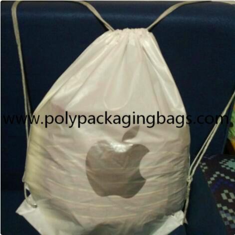 Cheap STR Double Layer CPE PE Plastic Drawstring Backpack for sale