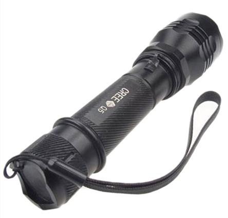 Cheap Cree Q5 J11 Rechargeable LED Flashlight Torch For Hiking / Camping / Riding for sale
