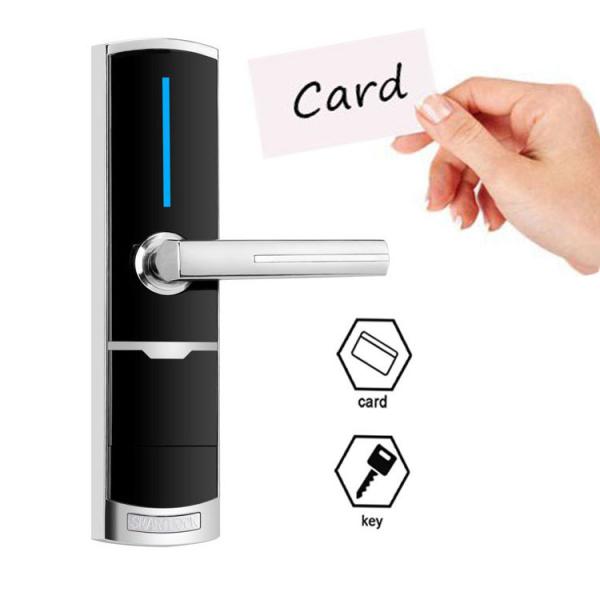 Cheap Black Color Zinc Alloy Hotel Smart Key Card Door Locks with Free PC Software for sale