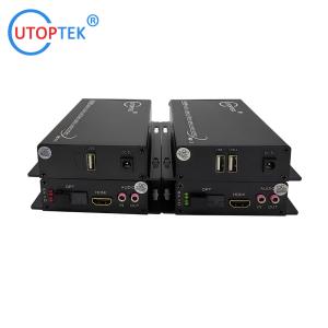 China 1Channel 1080P HDMI Video+Audio+USB KVM over fiber optical extender Single Fiber 20km video fiber transmitter receiver on sale