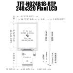 2.4 inch TFT LCD Module With Resistive Touchscreen For Arduino