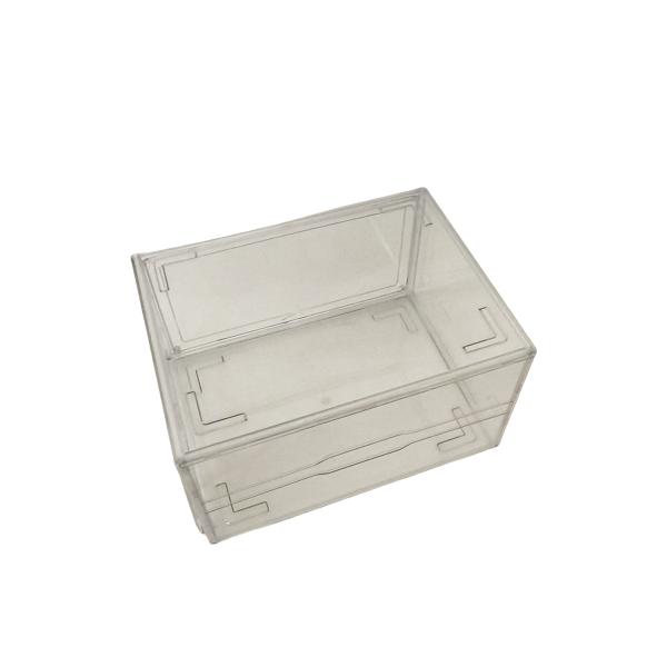Cheap Custom Logo Clear Acrylic Magnetic Shoe Box Foldable Transparent Drop Front Stackable Sneaker Organizer for sale