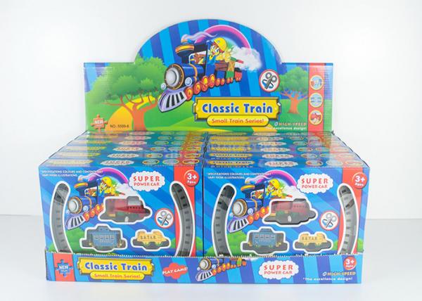 Cheap Plastic Children's Play Toys Mini Wind Up Classic Train Set with Railway Track for sale