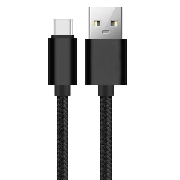 Cheap Black Color 3A USB Charging Data Cable Nylon Braided RoHS CE Certified for sale