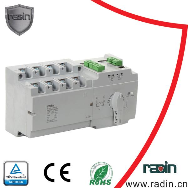Cheap 2 Input 1 Output Auto Transfer Switches , 2 Pole Changeover Switch 63 Amp for sale