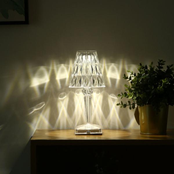 Cheap Bar Diamond Table Lamp Crystal Clear Usb Table Lamp 7x15.5cm for sale
