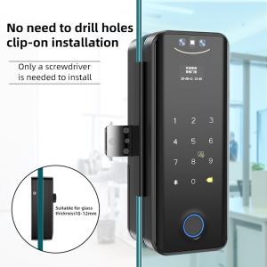 Best Tuya Face Recognition Glass Digital Fingerprint Password Card Key Door Lock For Home wholesale