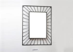 Best Large Rectangle Black Framed Metal Wall Art Mirror wholesale
