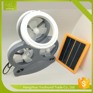 Best AX-3MF LED Light 3 Mini Fans Rechargeable Solar Chargeable Mini Table Fan wholesale