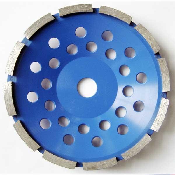 Cheap Segment Diamond Cup Grinding Disc Single Row , Diamond Cutting Wheels Blue Color for sale