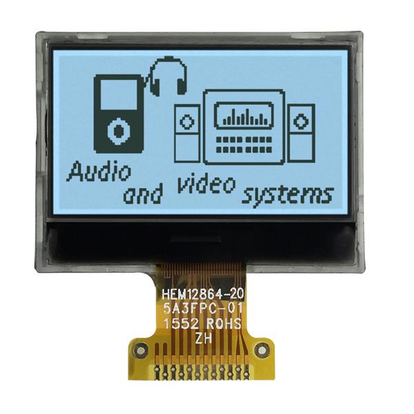Cheap FSTN Positive 128x64 LCD Graphic Display COG 3.3V SPI Interface With White Backlight for sale