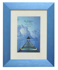 Home Decoration Custom Retro Picture Frame MDF Backbaord Black / Blue Color