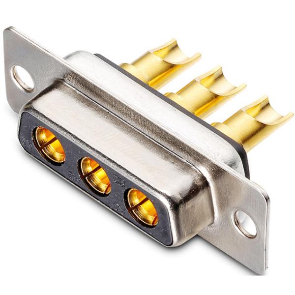 Cheap 3w3 power D-SUB connector combo type hole on 10/20/30/40 amps female socket solder for cable assembly for sale