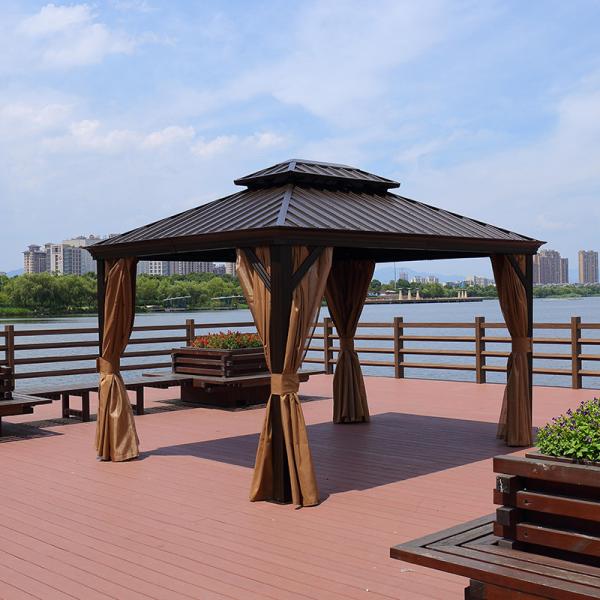 Cheap Garden Party Double Polycarbonate Roof Gazebo Rust Proof for sale