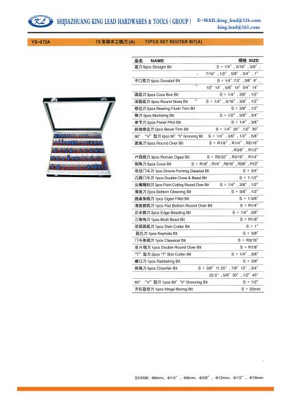 Cheap 72PCS SET ROUTER BIT for sale