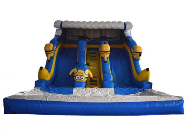 Cheap Durable Commercial Inflatable Water Slides For Kids / Inflatable Minion Dry Slide for sale