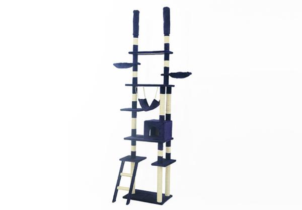 Cheap Adjustable Height Cat Scratching Tree , Stylish Cat Tree With Auxiliary Stairs for sale