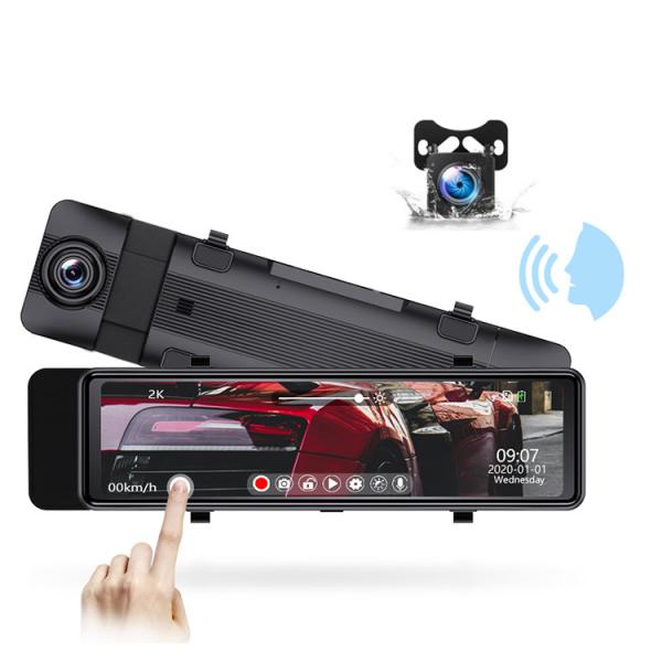 Cheap Backup 2K Rear View Mirror Recorder Right Hand Drive Voice Control for sale