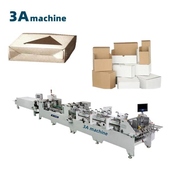Cheap Function 3 Bottom Lock Dual- Automatic Gluing Machine for Cardboard and Corrugated Boxes for sale