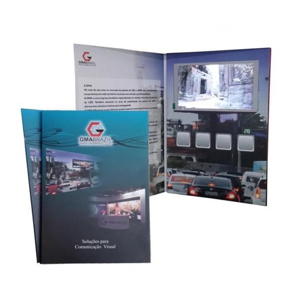 Cheap Hardpaper EU Printing LCD Invitation Card Support Push Button or No Button for sale