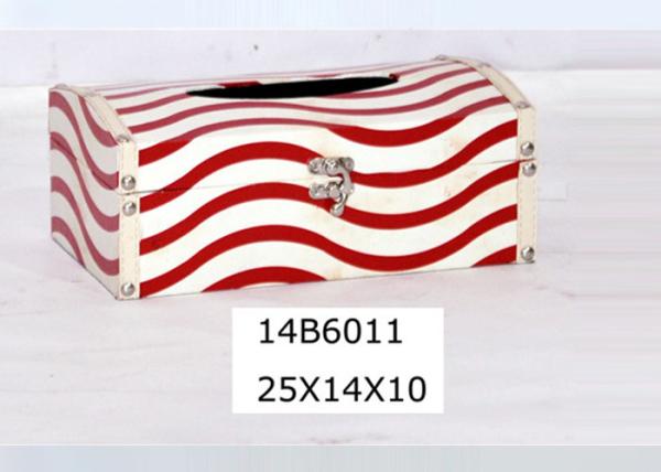 Cheap PU Leather Printing US Style MDF Wooden Tissue Box for sale