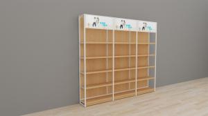 China Miniso Style Store Display Shelf , Retail Display Shelving 50-55Kg Per Layer Capacity on sale