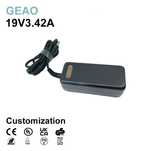 Cheap 19V 3.42A Desktop Power Adapter For Foam Machine Christmas Tree Fan Reliable Provider for sale