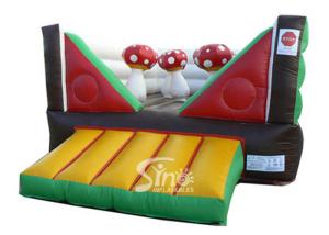Commercial Indoor Kids Mushroom Bouncy Castle Made With 0.55mm Pvc Tarpaulin