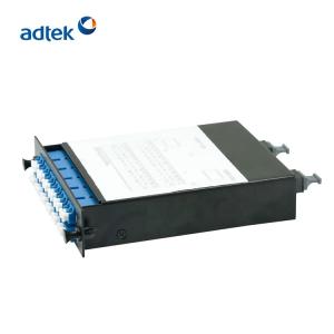 China 24 Fully Loaded Fiber Optic Cassettes 12 Ports LGX MPO Cassette Module on sale