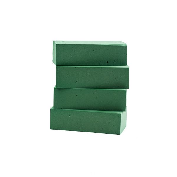 Cheap Green Brick Shape Water Absorbing 22.5cm Flower Mud for sale