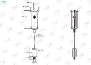 Durable LED Panel Suspension Kit Adjustable Wire Length For Hanging System
