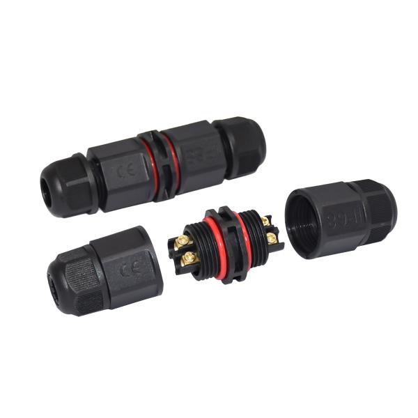 Cheap Nylon LED Waterproof Connector No Soldering 2pin 3pin 4 Pin Cable Connector L Type for sale