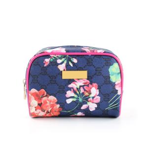 China Waterproof Canvas Material Floral Printed Pouch Cosmetic Bag Custom on sale