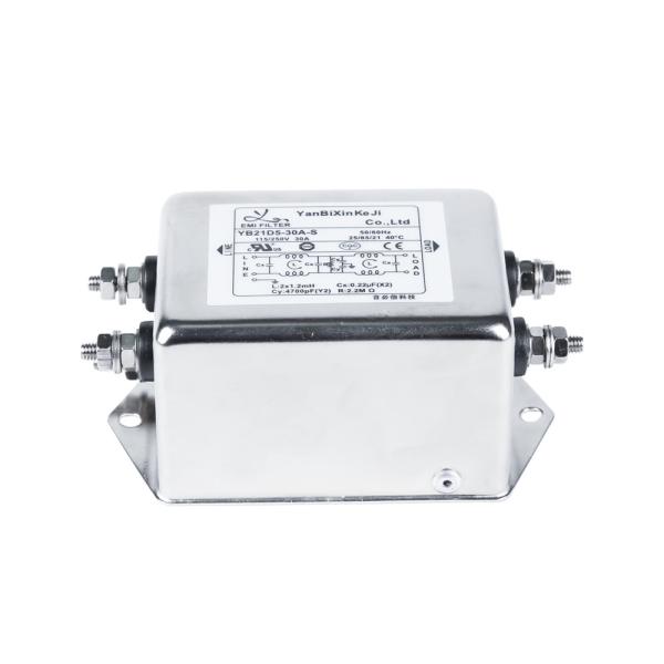 Cheap YB21D5 Dual-stage EMI Filter 30A M4 Screw Output Filter Single Phase Filter for sale