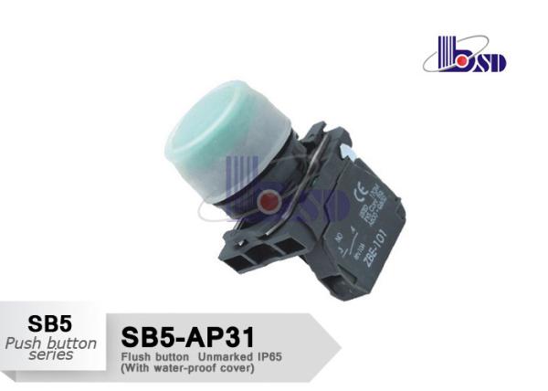 Cheap Illuminated  Green  Flast  Push Button Switch SB5 Series For Using As Warning Signals for sale