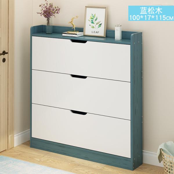 Cheap Rectangular 3 Layer Modern Shoe Storage Cabinet , 100cm Long Sideboard Shoe Cabinet for sale