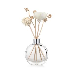 Best MSDS 55ml Round Reed Diffuser Bottle Clear DIY Replacement wholesale