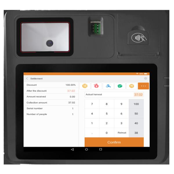 Cheap Thermal Printer POS Register System , Touch Screen Contactless Pos Terminal for sale