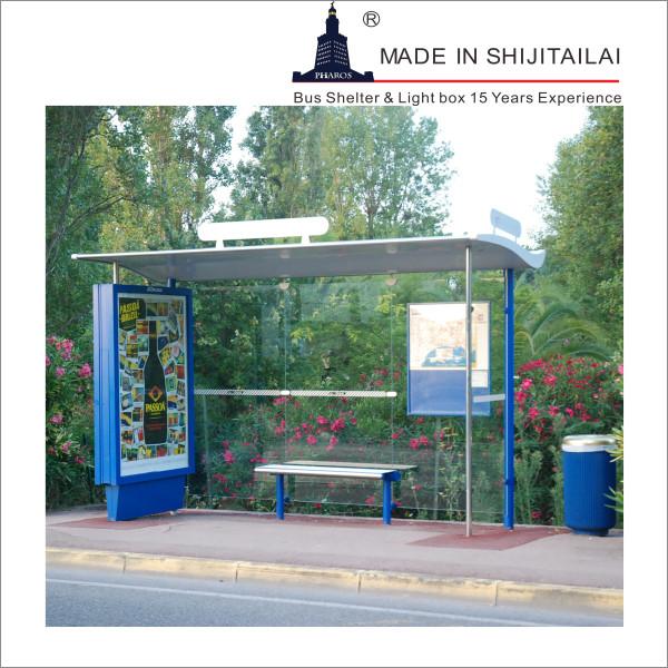 Cheap Galvanized 304# SS T8 Tubes 24h Bus Station Shelter for sale