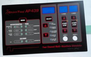 LED Backlighting Tactile Embossing Buttons Membrane Keypad with metal Domes AP439