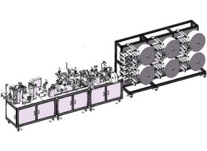 China Durable Earloop Mask Machine / Dust Mask Making Machine Working Speed 120-150 Pcs/Min on sale