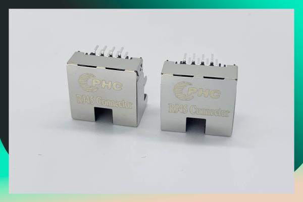 Cheap REACH RJ45 Ethernet Jack DIP Type Connector With LED 8P8C Offset Type With Clips for sale